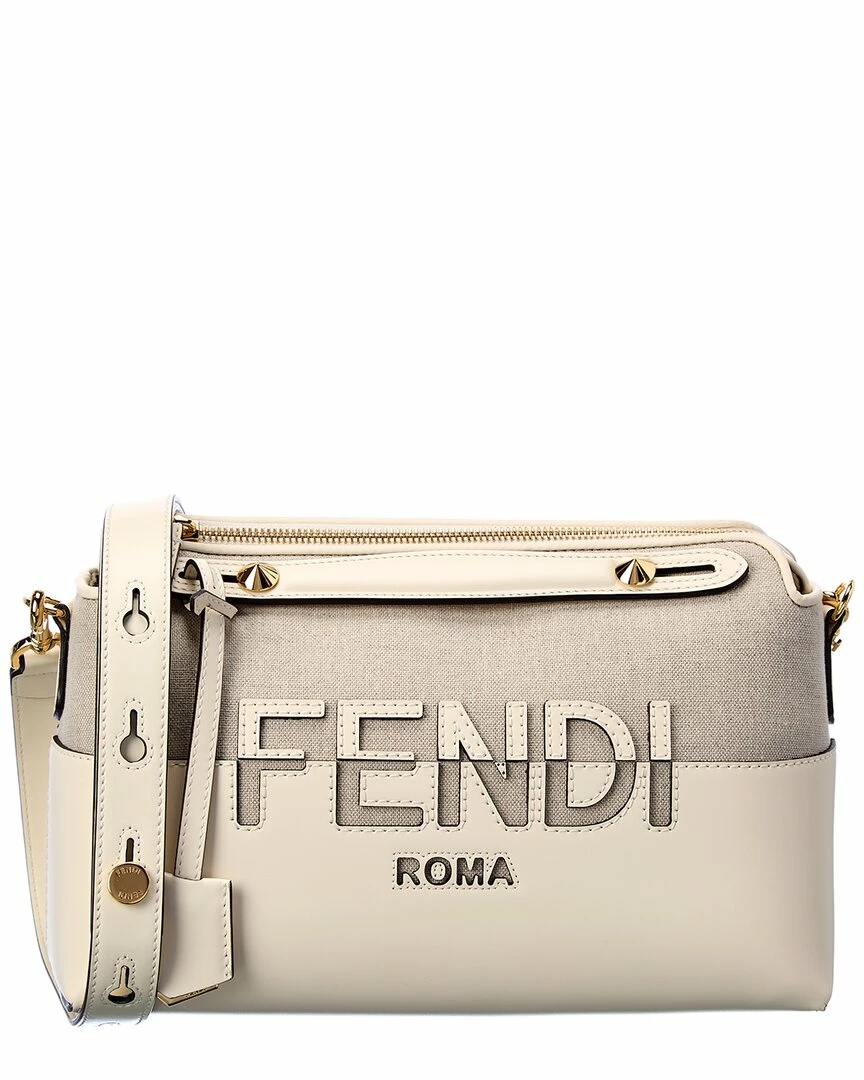 FENDI By The Way Medium Canvas & Leather Shoulder Bag Women Shoulder Bags 3 FENDI By The Way Medium Canvas & Leather Shoulder Bag Women Shoulder Bags
