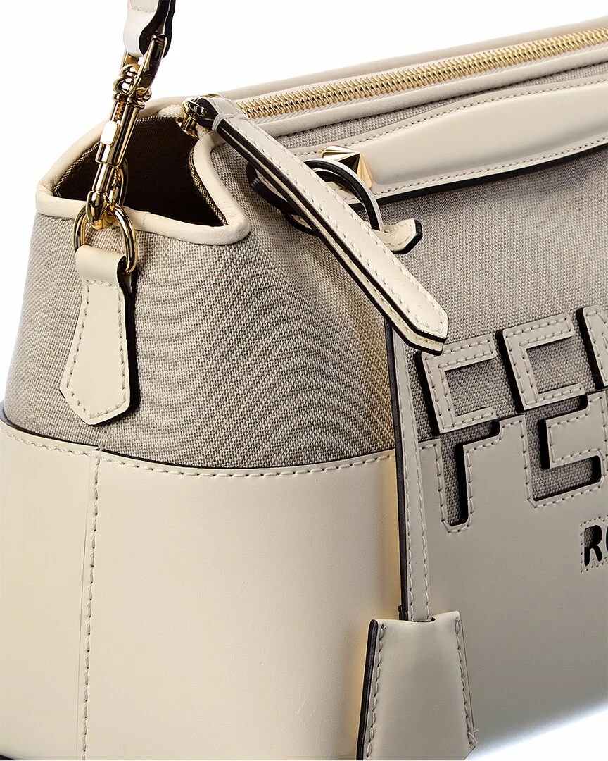 FENDI By The Way Medium Canvas & Leather Shoulder Bag Women Shoulder Bags 5 FENDI By The Way Medium Canvas & Leather Shoulder Bag Women Shoulder Bags - Image 3
