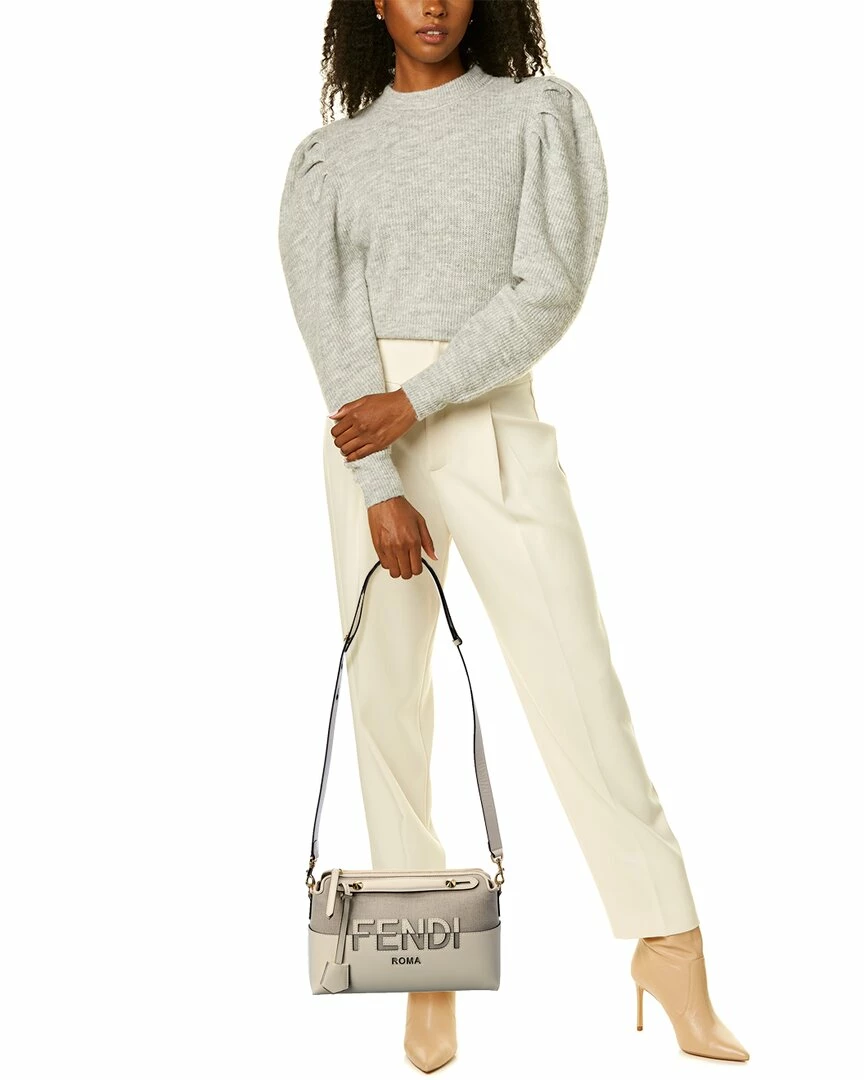 FENDI By The Way Medium Canvas & Leather Shoulder Bag Women Shoulder Bags 6 FENDI By The Way Medium Canvas & Leather Shoulder Bag Women Shoulder Bags - Image 4