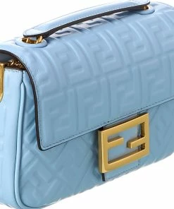 FENDI Baguette Midi FF Leather Shoulder Bag Women Shoulder Bags 9 FENDI Baguette Midi FF Leather Shoulder Bag Women Shoulder Bags -Fendi Sales Store 1160449307 RLLZ 3