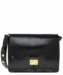 FENDI Kan U Leather Shoulder Bag Women Shoulder Bags