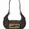 FENDI Cookie Mini FF Jacquard Hobo Bag Women Shoulder Bags