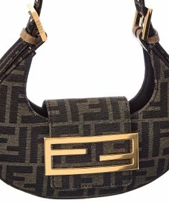 FENDI Cookie Mini FF Jacquard Hobo Bag Women Shoulder Bags -Fendi Sales Store 1160475172 RLLZ 3