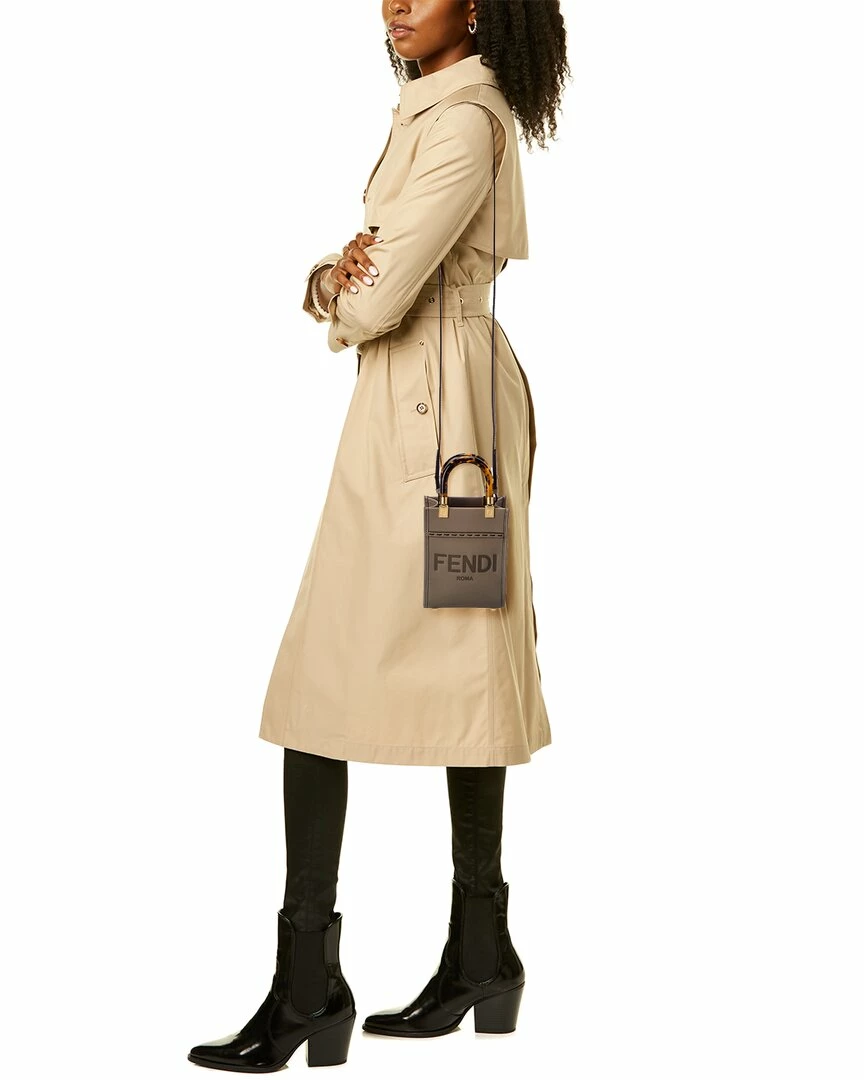 FENDI Sunshine Mini Leather Tote Women Shoulder Bags 6 FENDI Sunshine Mini Leather Tote Women Shoulder Bags - Image 4