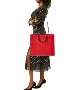 FENDI Sunshine Medium Leather Tote Women Shoulder Bags -Fendi Sales Store 1160506408 RLLZ 4