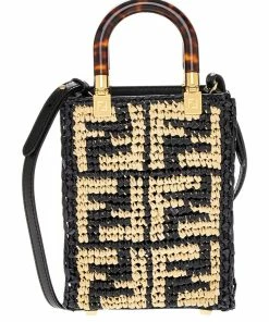 FENDI Sunshine Mini Tote Women Shoulder Bags