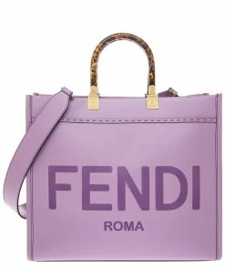 FENDI Sunshine Medium Leather Tote Women Shoulder Bags