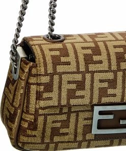 FENDI Baguette Midi FF Tapestry Shoulder Bag Women Shoulder Bags 9 FENDI Baguette Midi FF Tapestry Shoulder Bag Women Shoulder Bags -Fendi Sales Store 1160506680 RLLZ 3