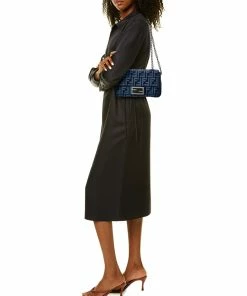 FENDI Baguette Midi FF Tapestry Shoulder Bag Women Shoulder Bags -Fendi Sales Store 1160524954 RLLZ 4