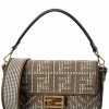 FENDI Baguette Medium Wool Shoulder Bag Women Shoulder Bags