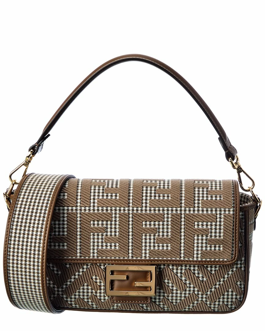 FENDI Baguette Medium Wool Shoulder Bag Women Shoulder Bags 3 FENDI Baguette Medium Wool Shoulder Bag Women Shoulder Bags