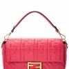 FENDI Baguette Leather Shoulder Bag Women Shoulder Bags