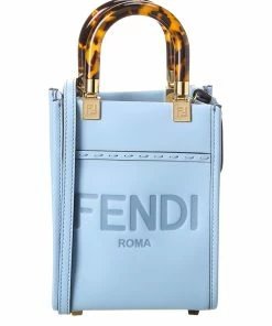 FENDI Sunshine Mini Leather Tote Women Shoulder Bags