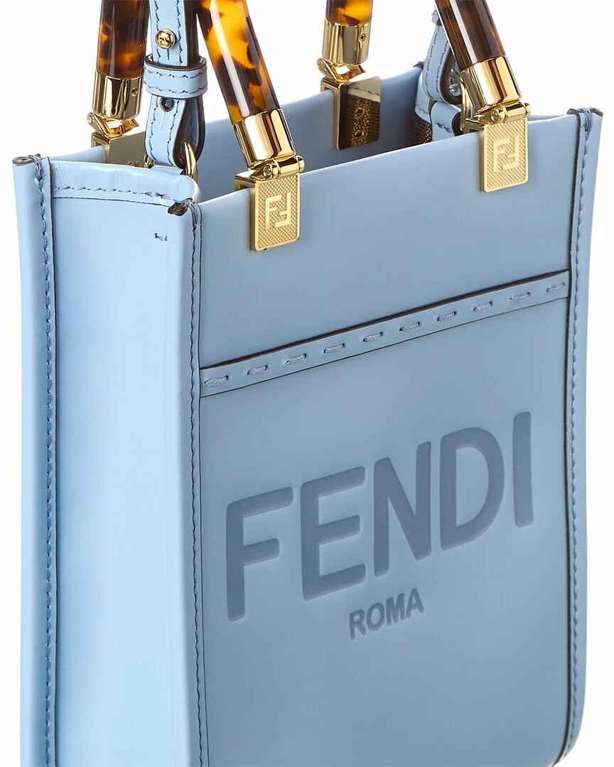 FENDI Sunshine Mini Leather Tote Women Shoulder Bags 5 FENDI Sunshine Mini Leather Tote Women Shoulder Bags - Image 3