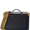 FENDI FF Motif Rigid Small Leather Travel Trunk Home Suitcases