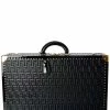 FENDI FF Motif Rigid Large Leather Travel Trunk Home Suitcases