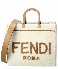 FENDI Sunshine Medium Shearling Tote Women Totes