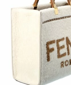 FENDI Sunshine Medium Shearling Tote Women Totes -Fendi Sales Store 1161153606 RLLZ 3