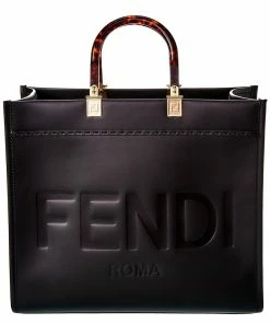 Fendi Sales Store 25 FENDI Sunshine Medium Leather Tote Women Totes