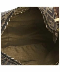 FENDI Brown Zucca-Print Canvas Hobo Bag (Authentic Pre-Owned) Women Totes -Fendi Sales Store 1161430776 RLLZ 4