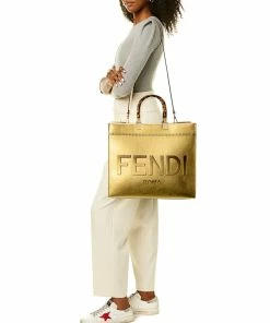 FENDI Sunshine Medium Leather Tote Women Totes 9 FENDI Sunshine Medium Leather Tote Women Totes -Fendi Sales Store 1161439005 RLLZ 4