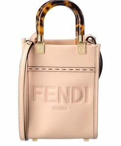 FENDI Sunshine Mini Leather Tote Women Totes