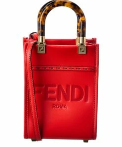FENDI Sunshine Mini Leather Tote Women Totes