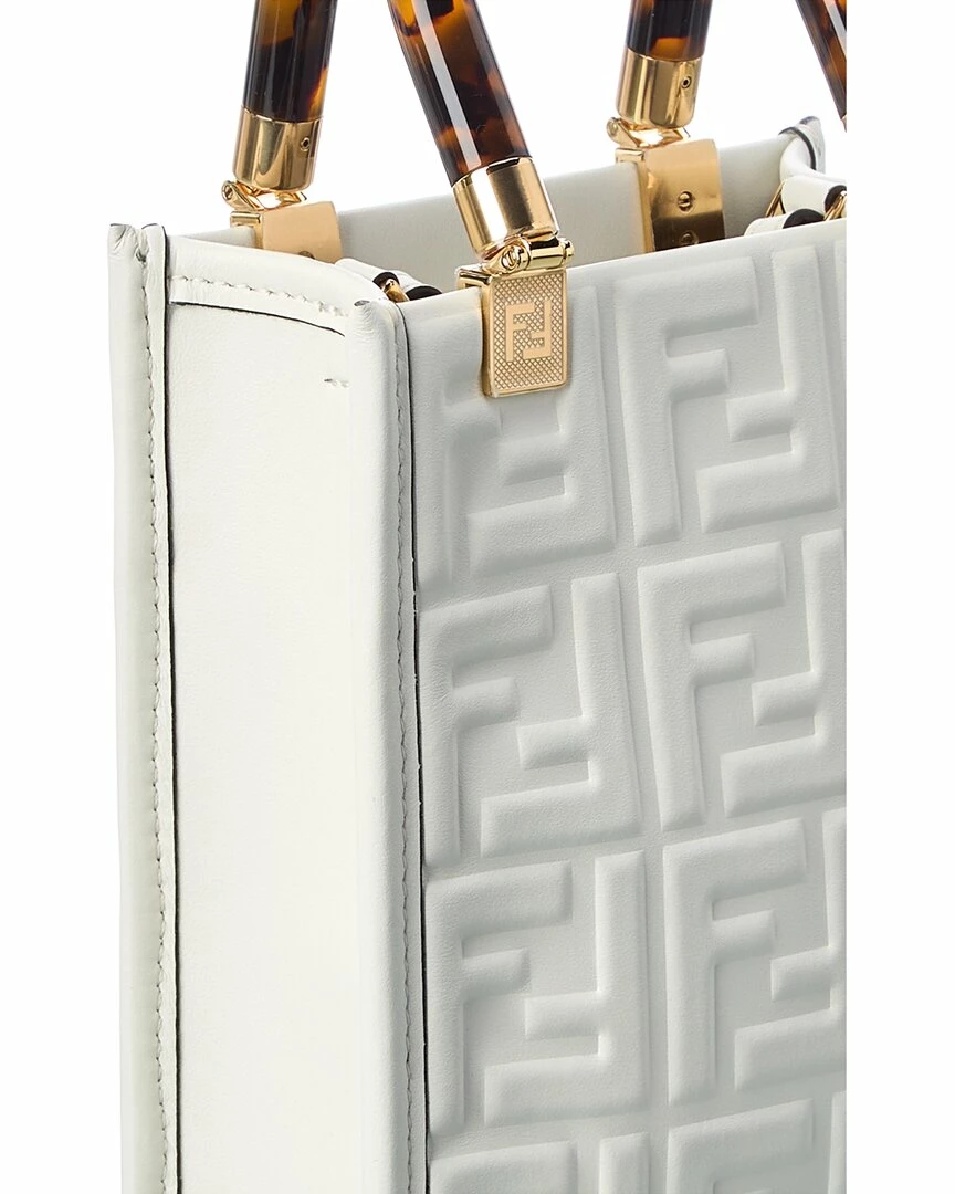 FENDI Sunshine Mini Leather Tote Women Totes 5 FENDI Sunshine Mini Leather Tote Women Totes - Image 3