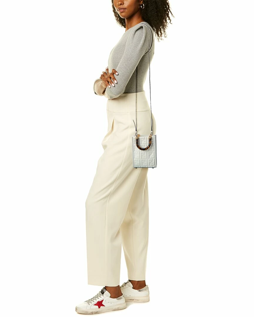 FENDI Sunshine Mini Leather Tote Women Totes 6 FENDI Sunshine Mini Leather Tote Women Totes - Image 4