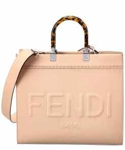 Fendi Sales Store 35 FENDI Sunshine Medium Leather Tote Women Totes