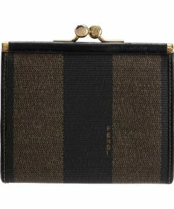 FENDI Brown Coated Canvas Pequin Compact Wallet (Authentic Pre-Owned) Women Wallets & Card Cases -Fendi Sales Store 1162469942 RLLZ 3