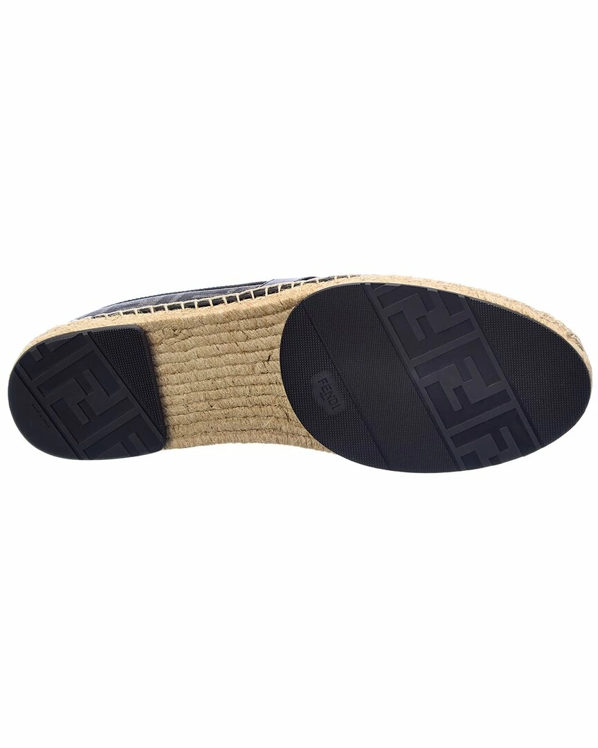 FENDI FF Canvas & Leather Espadrille Men Loafers & Slip Ons 5 FENDI FF Canvas & Leather Espadrille Men Loafers & Slip Ons - Image 4