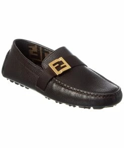 FENDI Leather Loafer Men Loafers & Slip Ons