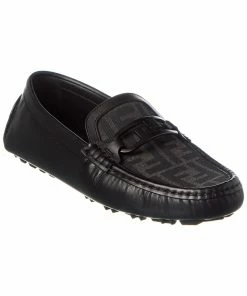FENDI O'Lock Leather Loafer Men Loafers & Slip Ons