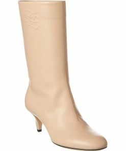 FENDI Karligraphy Leather Boot Women Boots