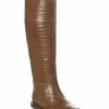 FENDI Karligraphy Croc-Embossed Leather Boot Women Boots