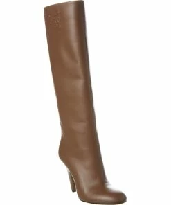 FENDI Karligraphy Leather Knee-High Boot Women Boots