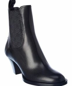FENDI FF Karligraphy Leather Boot Women Boots