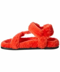 FENDI First Shearling Sandal Women Flat Sandals -Fendi Sales Store 1313288447 RLLZ 2