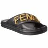 FENDI Fendigraphy Leather Sandal Women Flat Sandals