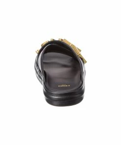 FENDI Fendigraphy Leather Sandal Women Flat Sandals -Fendi Sales Store 1313313818 RLLZ 3