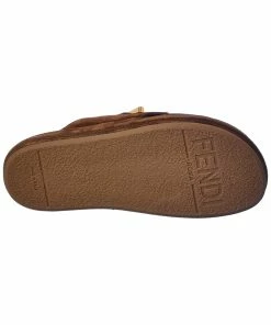 FENDI Fendigraphy Suede Sandal Women Flat Sandals -Fendi Sales Store 1313313819 RLLZ 4