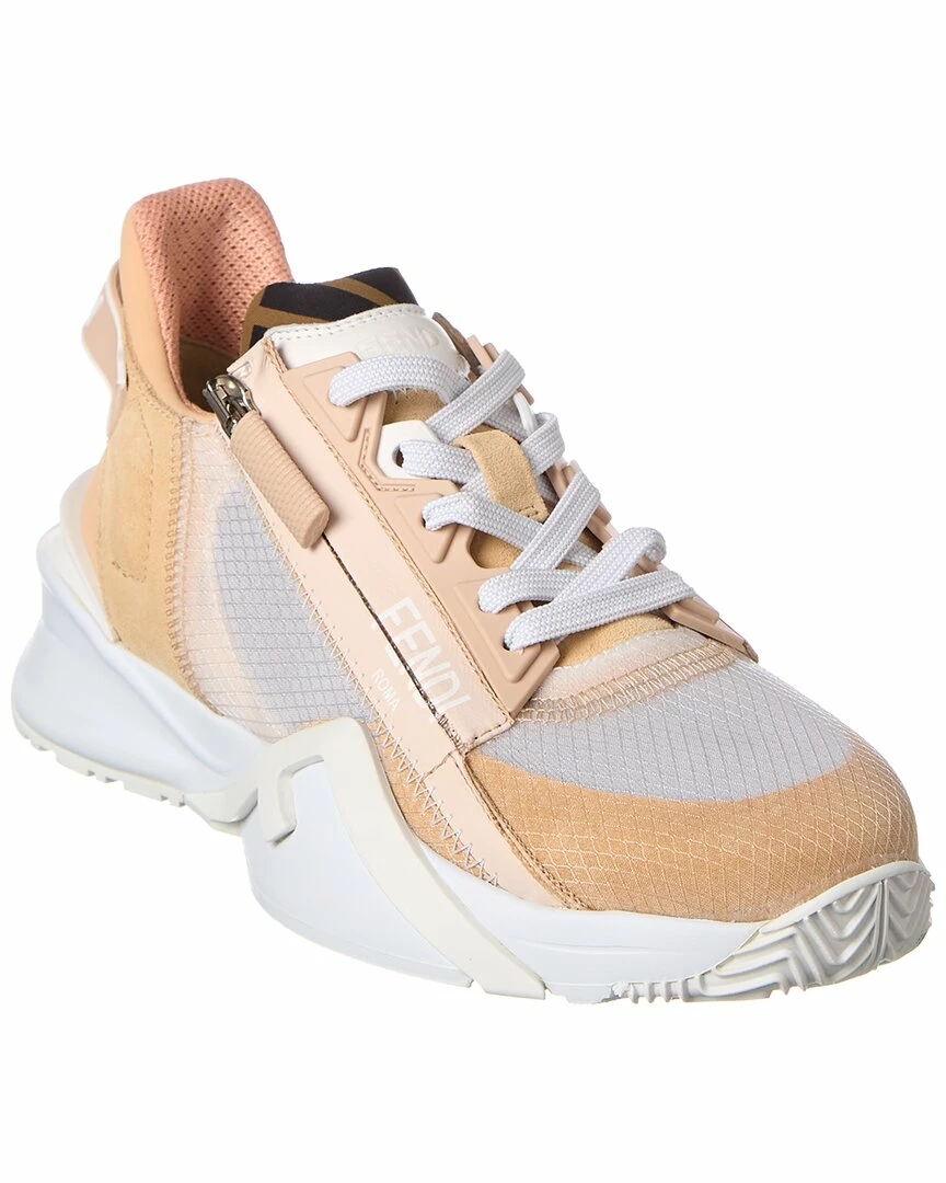 FENDI Flow Suede-Trim Sneaker Women Fashion Sneakers 3 FENDI Flow Suede-Trim Sneaker Women Fashion Sneakers