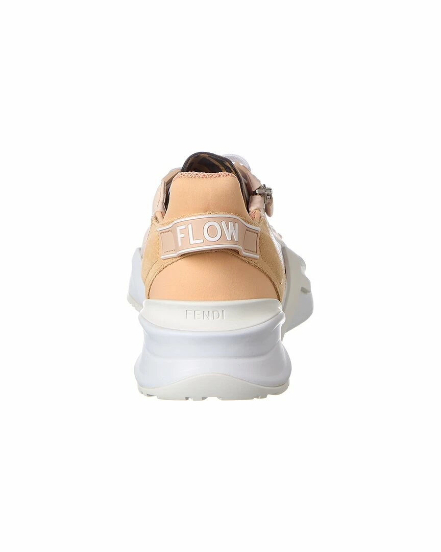 FENDI Flow Suede-Trim Sneaker Women Fashion Sneakers 5 FENDI Flow Suede-Trim Sneaker Women Fashion Sneakers - Image 3