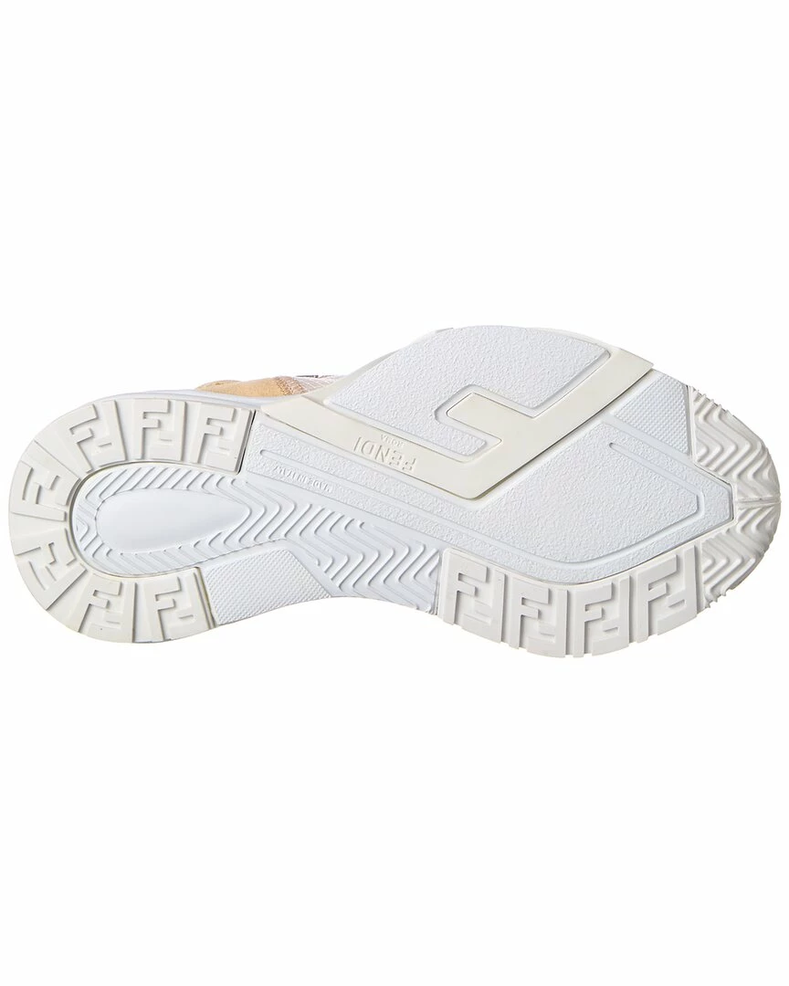 FENDI Flow Suede-Trim Sneaker Women Fashion Sneakers 6 FENDI Flow Suede-Trim Sneaker Women Fashion Sneakers - Image 4