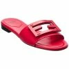 FENDI FF Leather Sandal Women Flat Sandals -Fendi Sales Store 1313341040 RLLZ 1