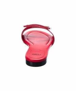 FENDI FF Leather Sandal Women Flat Sandals -Fendi Sales Store 1313341040 RLLZ 3