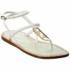 FENDI O'Lock Leather Sandal Women Flat Sandals