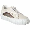 FENDI FF Canvas & Suede Platform Sneaker Women Fashion Sneakers