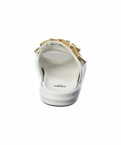 FENDI Fendigraphy Leather Sandal Women Flat Sandals -Fendi Sales Store 1313343625 RLLZ 3